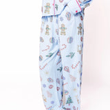 Light Blue Multi Christmas Icon Pj Pant | Queen Of Sparkles