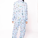 Light Blue Multi Christmas Icon Pj Pant | Queen Of Sparkles