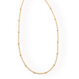 Olive Beaded Necklace | Gold