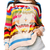 Multi Striped QOS Card Logo Sweater | Queen Of Sparkles