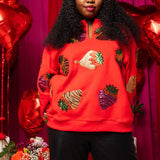 Red Chocolate Covered Strawberries Sweatshirt