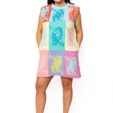 Colorblock QOS Card Logo Tank Dress | Queen Of Sparkles