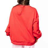 Red & Pink Tonal QOS Logo Card Sweatshirt | Queen Of Sparkles