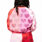 Colorblock Rhinestone Hearts Sweatshirt | Queen Of Sparkles
