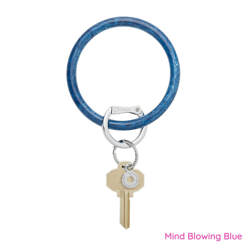 RESIN BIG O KEY RING | BLUE