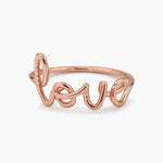 LOVE WIRE WRAP RING | ROSE GOLD