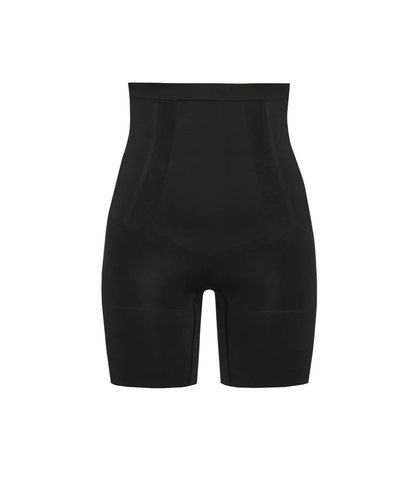 ONCORE HIGH-WAISTED MID-THIGH SHORT | VERY BLACK