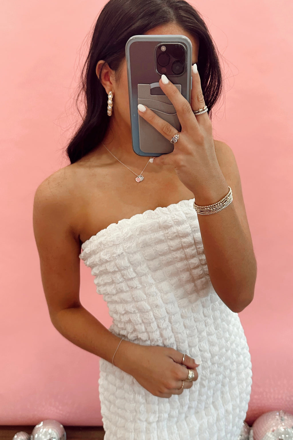 TEXTURED TUBE MINI | WHITE
