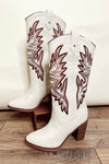 TALEY WESTERN BOOTS | IVORY + LUGGAGE