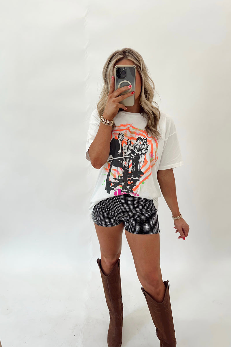 RHINESTONE SHORTS | BLACK