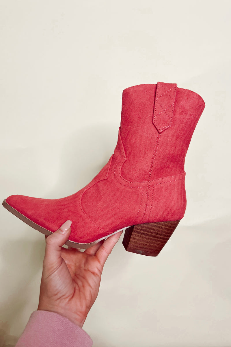 BAMBI BOOTIES | PINK SUEDE